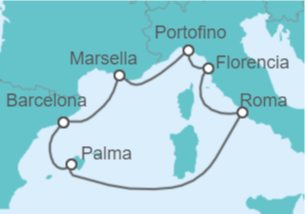 Itinerario del Crucero España, Francia, Italia - Celebrity Cruises