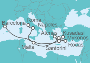 Itinerario del Crucero Islas Griegas, Italia, Turquía - Celebrity Cruises