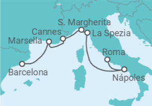 Itinerario del Crucero Riviera Italiana y Francia - Celebrity Cruises