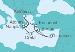 Itinerario del Crucero Islas Griegas, Turquía y Chipre - Celebrity Cruises
