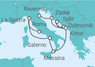 Itinerario del Crucero Lo mejor de Italia y Croacia - Celebrity Cruises