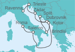 Itinerario del Crucero Lo mejor de Italia y Croacia - Celebrity Cruises