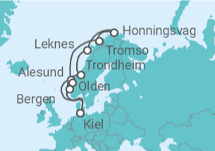 Itinerario del Crucero Noruega - Costa Cruceros