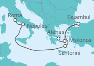 Itinerario del Crucero Italia, Grecia y Turquía - Princess Cruises