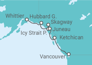 Itinerario del Crucero Alaska - NCL Norwegian Cruise Line