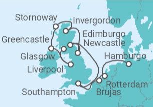 Itinerario del Crucero Islas Británicas - Explora Journeys