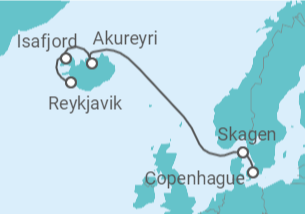 Itinerario del Crucero Islandia - Explora Journeys