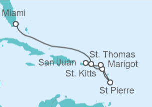 Itinerario del Crucero Nochevieja en Caribe - Explora Journeys