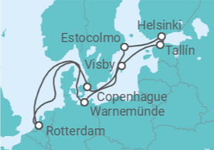 Itinerario del Crucero Alemania, Suecia, Estonia, Finlandia, Dinamarca - Celebrity Cruises
