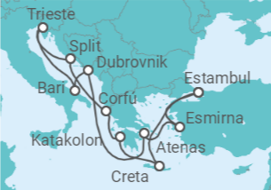Itinerario del Crucero Un mosaico cultural - Costa Cruceros