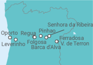 Itinerario del Crucero El valle del Duero y Salamanca  - CroisiEurope