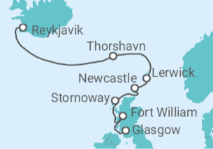 Itinerario del Crucero De Escocia a Islandia - Explora Journeys