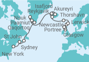 Itinerario del Crucero De Glasgow a Nueva York - Explora Journeys