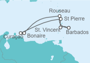 Itinerario del Crucero Caribe Sur - Explora Journeys