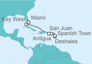 Itinerario del Crucero Navidad en Caribe - Explora Journeys
