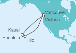 Itinerario del Crucero Hawai y Canadá - Explora Journeys