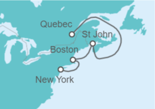 Itinerario del Crucero Estados Unidos y Canadá - Explora Journeys