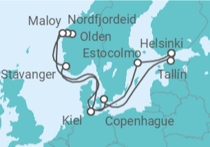 Itinerario del Crucero Estonia, Finlandia, Suecia, Alemania, Noruega - MSC Cruceros
