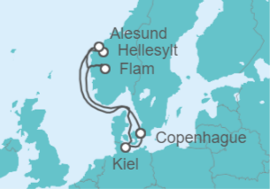 Itinerario del Crucero Esplendor de Noruega - MSC Cruceros