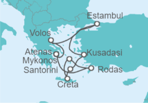 Itinerario del Crucero Turquía, Grecia - NCL Norwegian Cruise Line