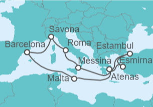 Itinerario del Crucero Italia, Turquía, Grecia, Malta - Costa Cruceros