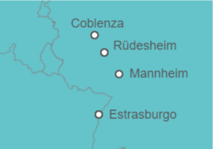 Itinerario del Crucero El Rin en llamas  - CroisiEurope