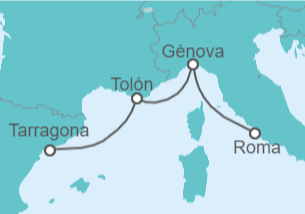Itinerario del Crucero Francia, Italia - MSC Cruceros