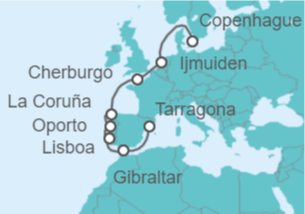 Itinerario del Crucero Holanda, Francia, España, Portugal, Gibraltar - Costa Cruceros