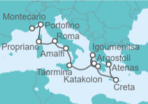 Itinerario del Crucero Desde Atenas a Montecarlo - Oceania Cruises