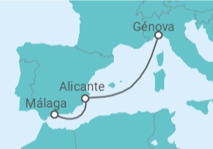 Itinerario del Crucero España - MSC Cruceros