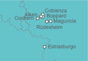 Itinerario del Crucero Los valles del Mosela y Rin - CroisiEurope