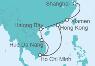 Itinerario del Crucero Vietnam, China - Hapag-Lloyd Cruises