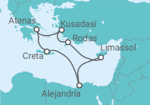 Itinerario del Crucero Tres Continentes - Celestyal Cruises