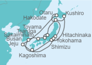 Itinerario del Crucero Japón y Corea Del Sur - Princess Cruises