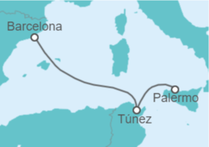 Itinerario del Crucero Túnez - MSC Cruceros