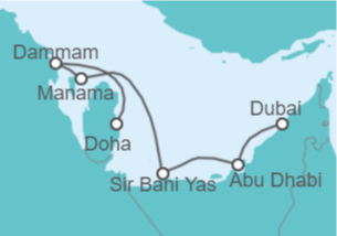 Itinerario del Crucero Emiratos Árabes - NCL Norwegian Cruise Line