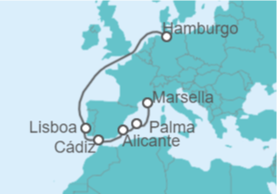 Itinerario del Crucero Portugal, España - MSC Cruceros