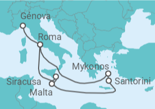 Itinerario del Crucero Malta, Grecia, Italia - MSC Cruceros