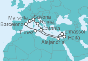 Itinerario del Crucero Sabores exóticos - Costa Cruceros