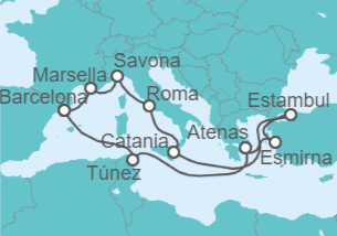 Itinerario del Crucero Un viaje con mil caras - Costa Cruceros