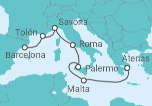 Itinerario del Crucero Momentos llenos de belleza - Costa Cruceros
