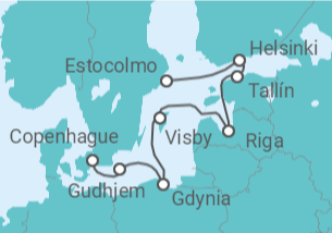 Itinerario del Crucero Polonia, Suecia, Estonia, Finlandia - Ponant