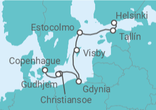 Itinerario del Crucero Finlandia, Estonia, Suecia, Polonia - Ponant
