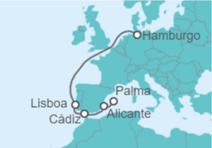 Itinerario del Crucero Portugal, España - MSC Cruceros