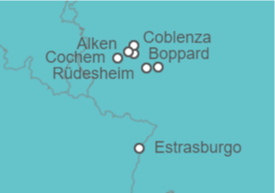 Itinerario del Crucero Los valles del Mosela y Rin  - CroisiEurope