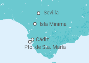 Itinerario del Crucero La Andalucía auténtica: arquitectura, tradiciones, pueblos blancos y especialidades culinarias (form - CroisiEurope