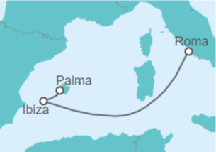 Itinerario del Crucero España - Costa Cruceros