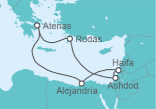Itinerario del Crucero Tierra Santa y Tesoros de Egipto - Holland America Line