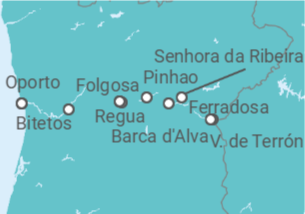 Itinerario del Crucero El valle del Duero,  una naturaleza preservada  - CroisiEurope