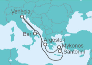 Itinerario del Crucero Grecia, Italia - Costa Cruceros